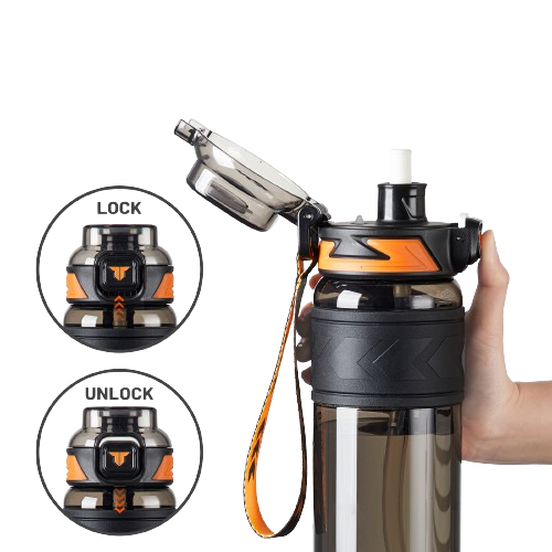 TKK Tritan Sports Water Bottle with Removable Straw and Leak-proof Lid, BPA Free