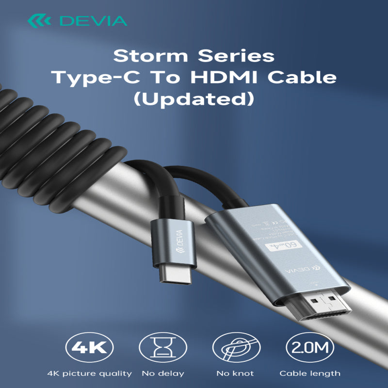 Devia Storm Series 2M Type-C To HDMI Cable