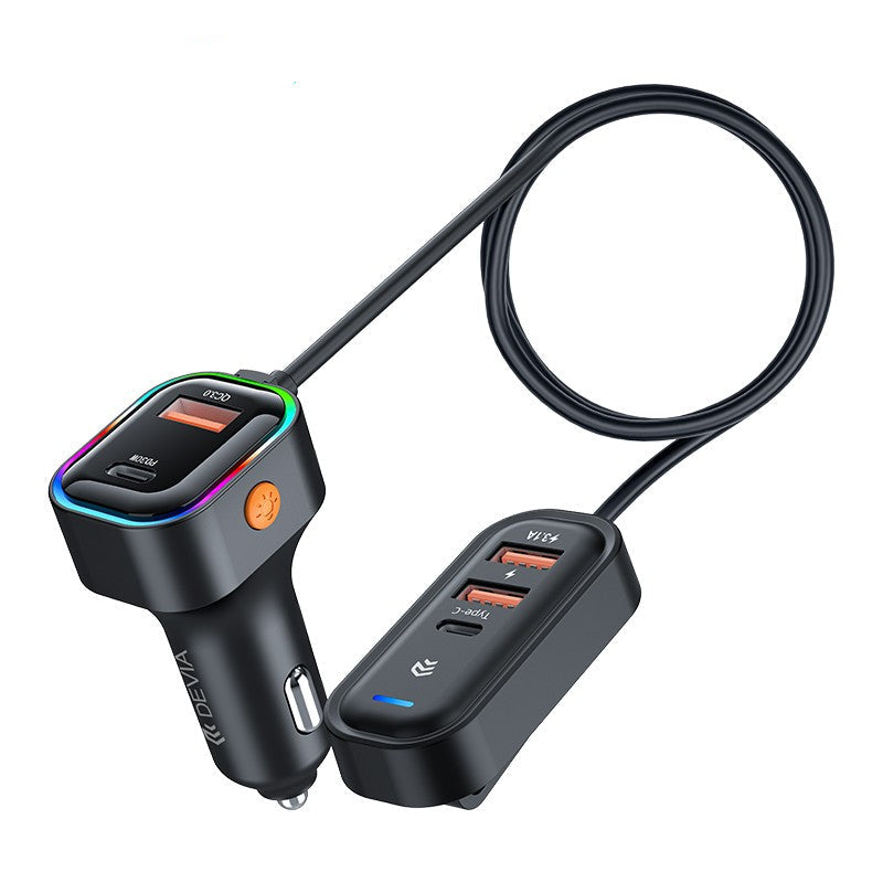 Devia Chargeur de Voiture Rapide entièrement compatible Pro1 3A+2C 45W