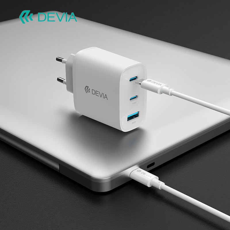 Devia Adaptateur Secteur GaN Extreme Speed Series PD 65W A+2C (EU) Blanc