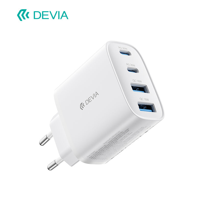 Devia Pro1 40W 2A+2C Quick Charger Adapter (EU) White