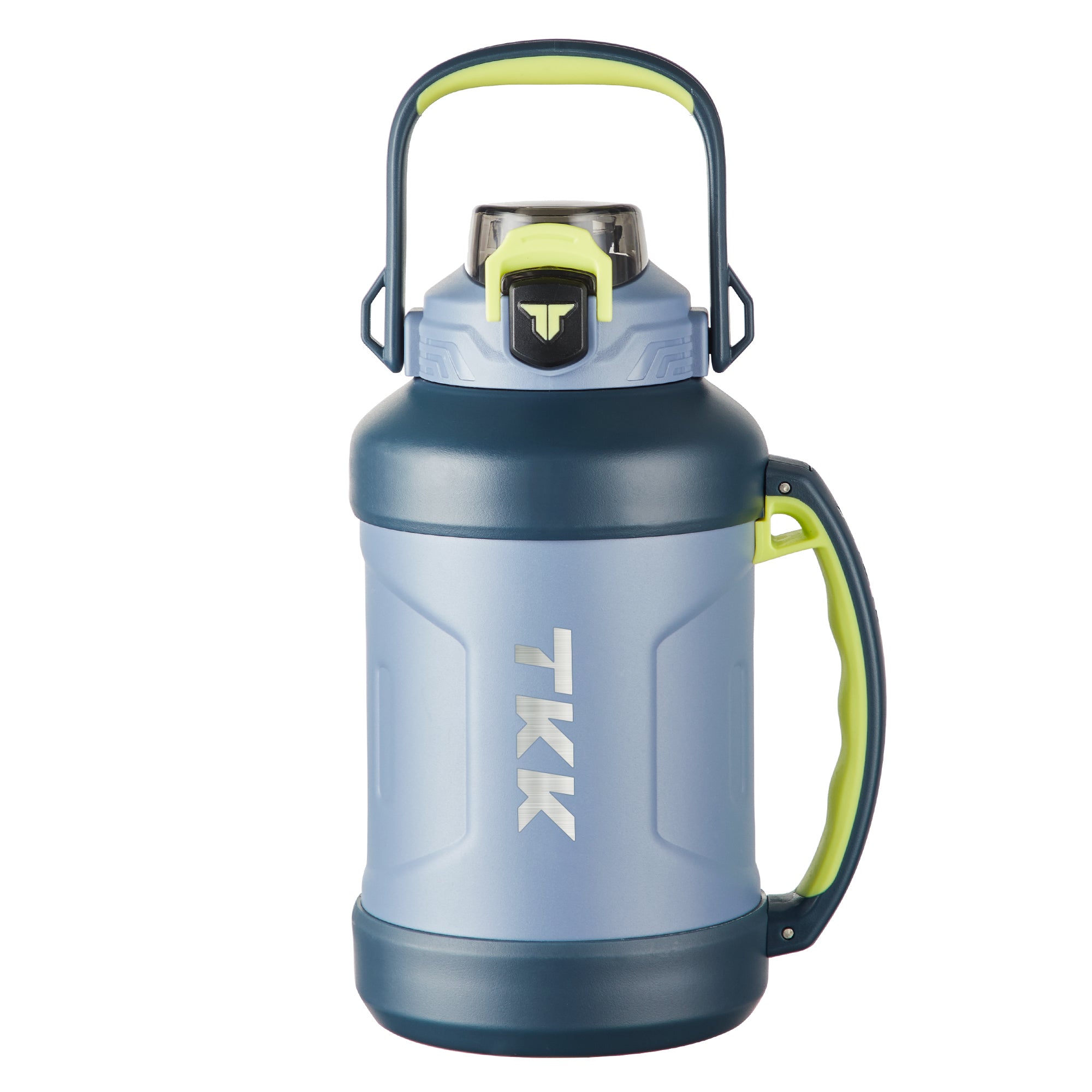 TKK Large Insulated 55oz 1650ml, Max 2000ml Water Bottle with Straw, Half Gallon Stainless Steel Metal