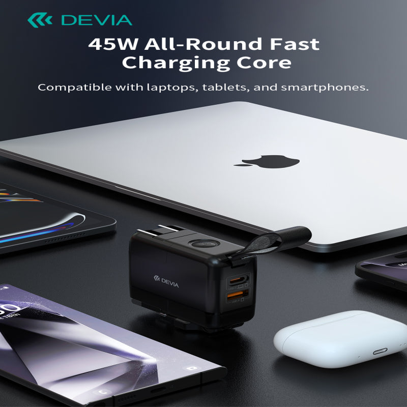Devia Global Multi-function 45W PD+QC GaN Charger