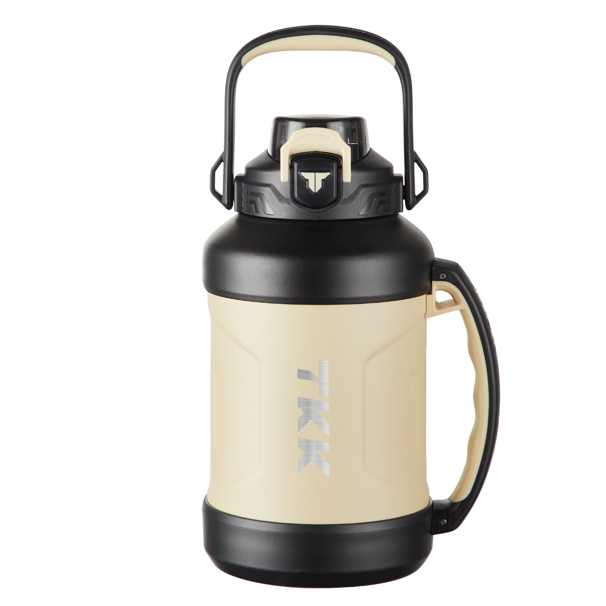 TKK Large Insulated 55oz 1650ml, Max 2000ml Water Bottle with Straw, Half Gallon Stainless Steel Metal