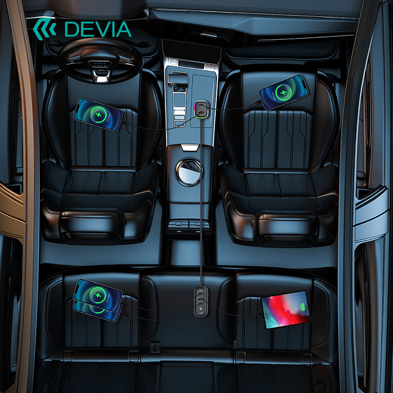 Devia Chargeur de Voiture Rapide entièrement compatible Pro1 3A+2C 45W