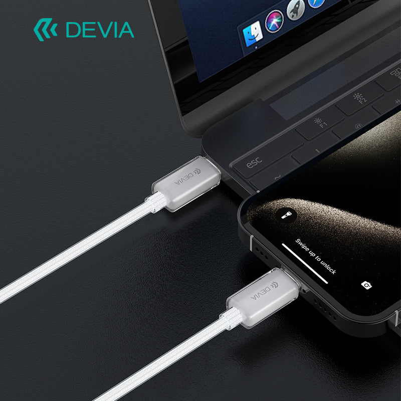 Devia Câble Rapide tressé Extreme Speed Series C vers C PD 60W (1.5M) Blanc