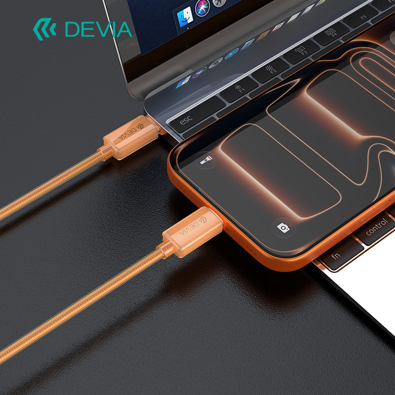 Devia Extreme Speed Series C To C PD 60W Woven Fast Cable (1.5M) Orange