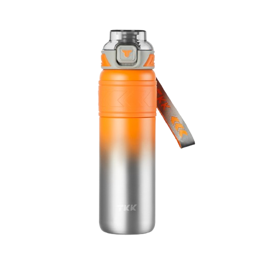 TKK 900ml SUS316 Water Bottle Large Capacity Vaccum, Cold Insulation Portable Strap with Tea Flitter Thermal Flask