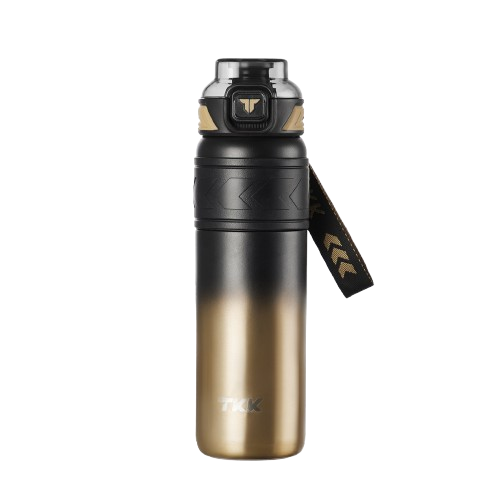 TKK 900ml SUS316 Water Bottle Large Capacity Vaccum, Cold Insulation Portable Strap with Tea Flitter Thermal Flask