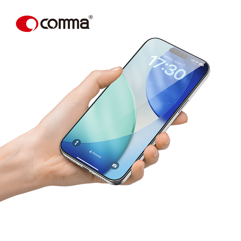 Comma Dun Series AR HD Tempered Glass (With Assist Tool) for iPhone 17 Pro