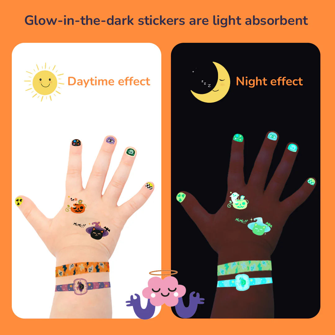 Mideer Halloween Dress Up Sticker Pack: Temporary Tattoos, Nail Stickers & More 1000P