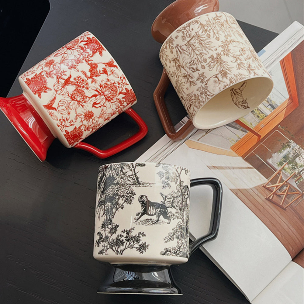 Tasse à café en céramique de qualité supérieure au design moderne et unique de 400 ml