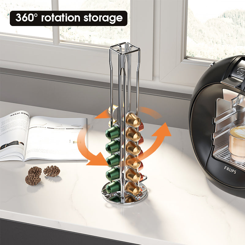 Coffee Pod Holder for Nespresso Capsules : Holds 40 Capsules