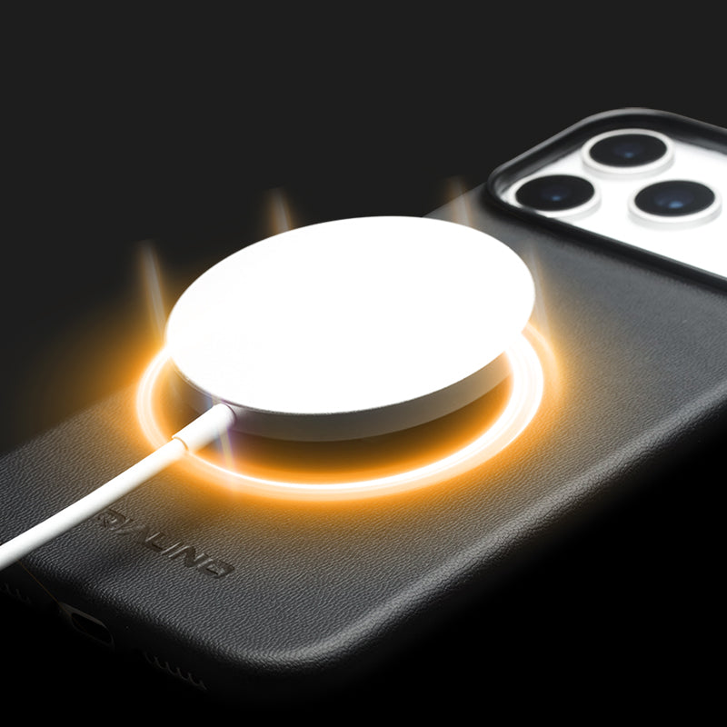 QIALINO Premium Custom Handmade Genuine Leather MagSafe Back Cover for iPhone 17 Air