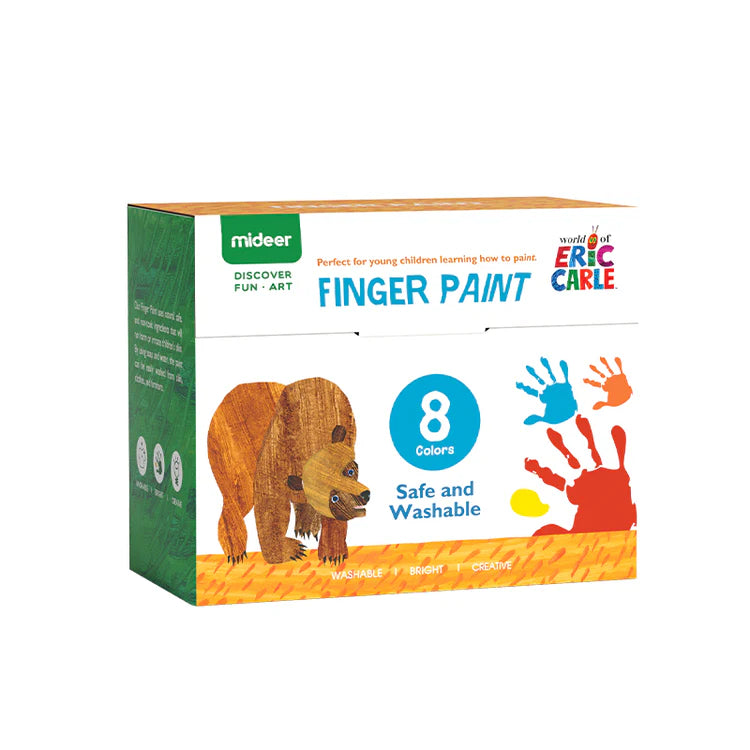 Mideer Finger Paint 8 Colors: The Very Hungry Caterpillar Edition