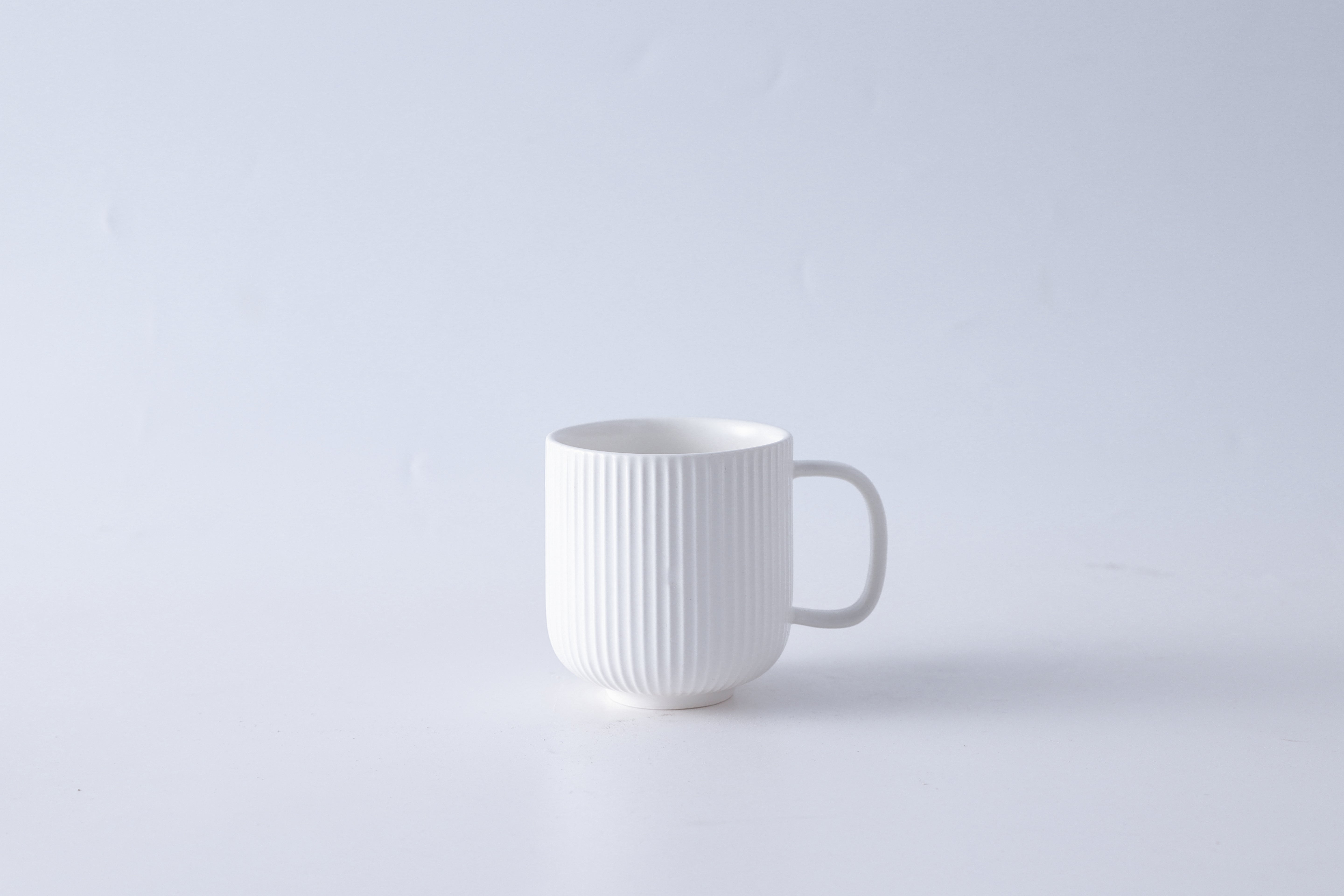 FENN Set of 4 Home drinkware round striped matte porcelain teacups ceramic coffee mug