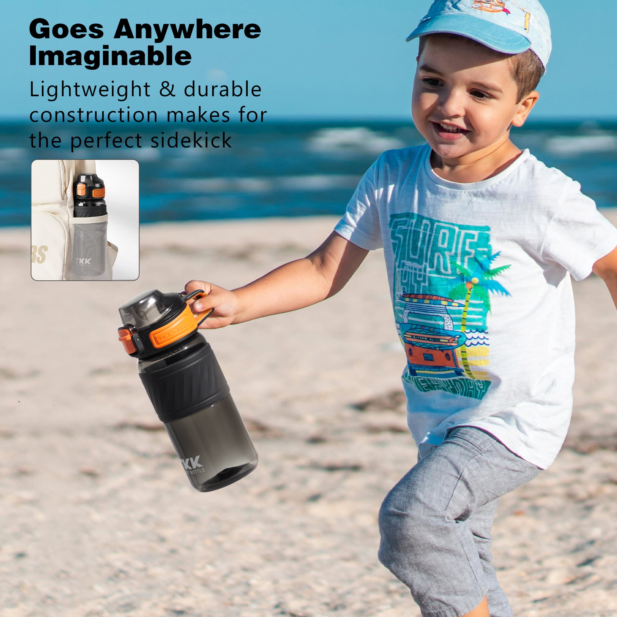 TKK 500ml Safe BPA Free Tritan Leak Proof, Lockable Pop Open Lid Water Bottle