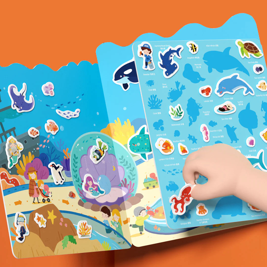 Mideer Reusable Jelly Sticker: Incredible Aquarium