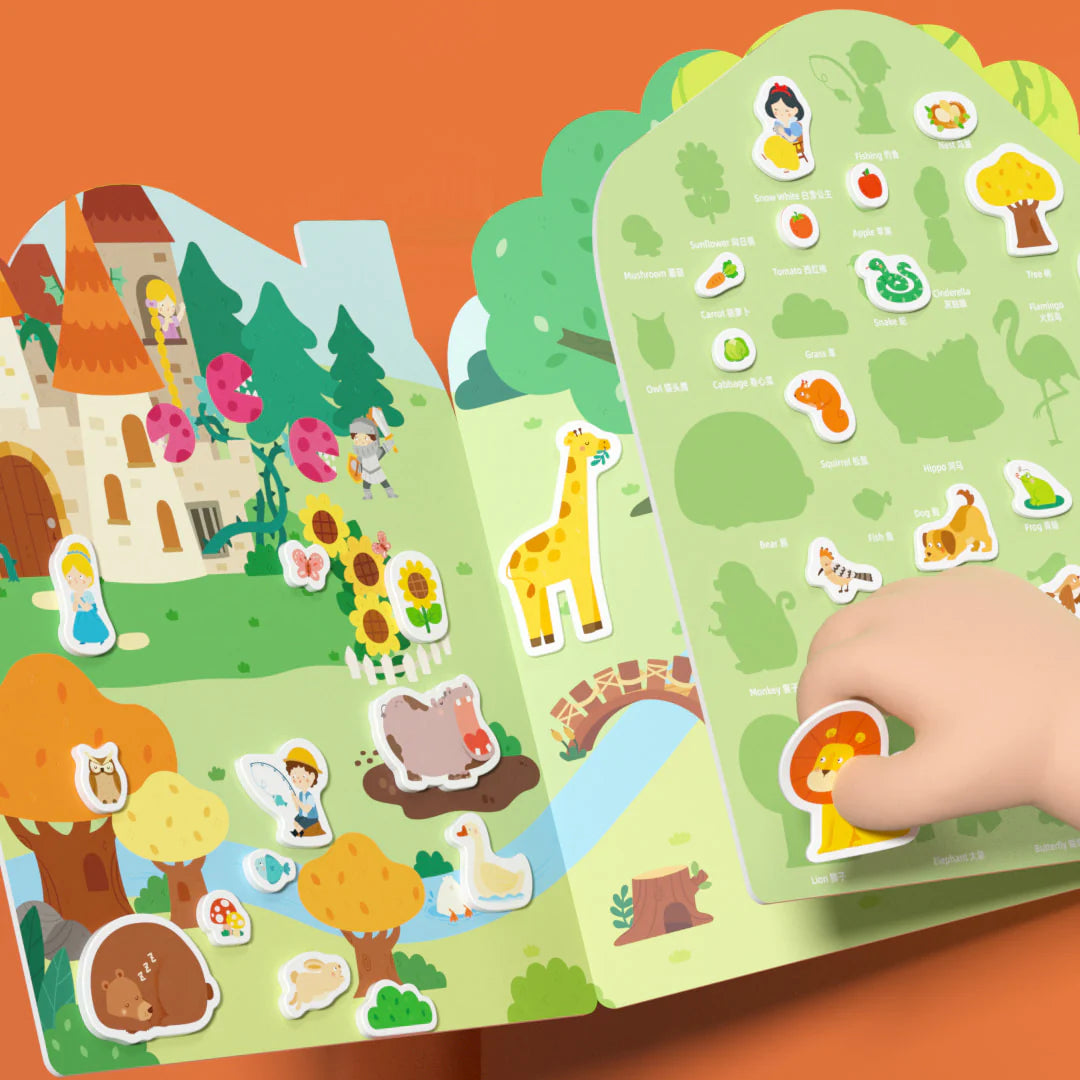 Mideer Reusable Jelly Sticker: The Busy Animal Town