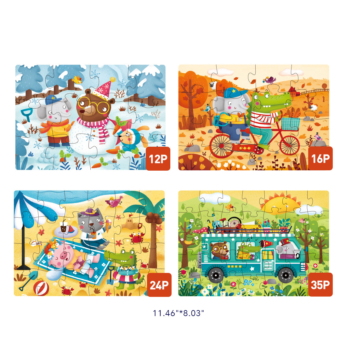 MiDeer Level Up! 4in1 puzzle Set: Four Seasons