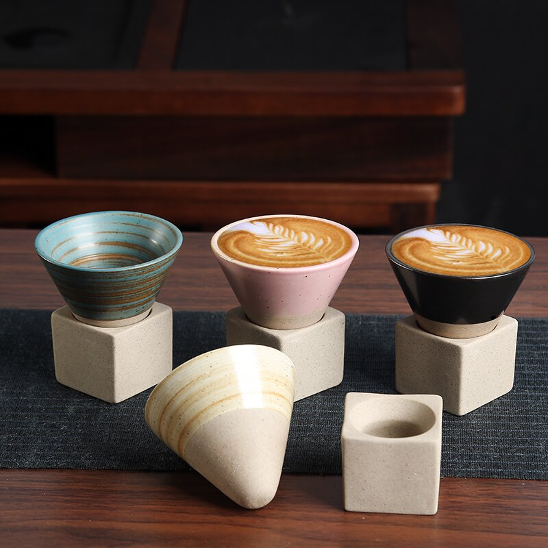 FENN Set of 6 Colors Premium Vintage Ceramic Coffe Cup