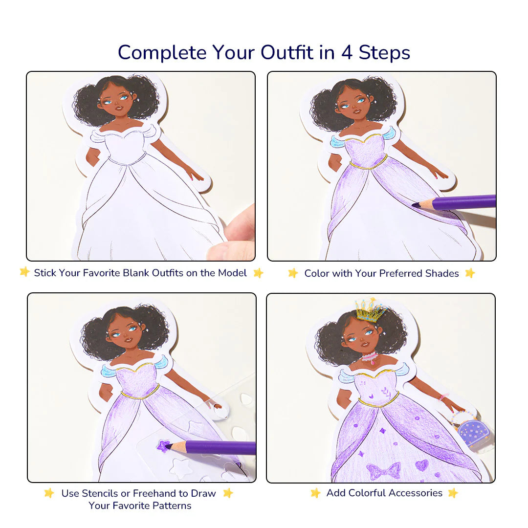 Mideer Creative Costume Collage Set: Sparkling Ball Night