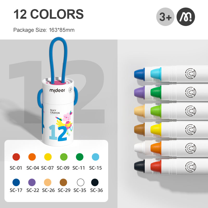 MiDeer Silky Crayon 12 Colors