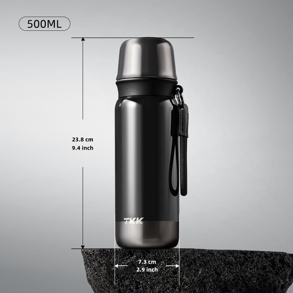 TKK Premium Thermos, Leakproof Vaccum Water Bottle 500ml Stainless Steel
