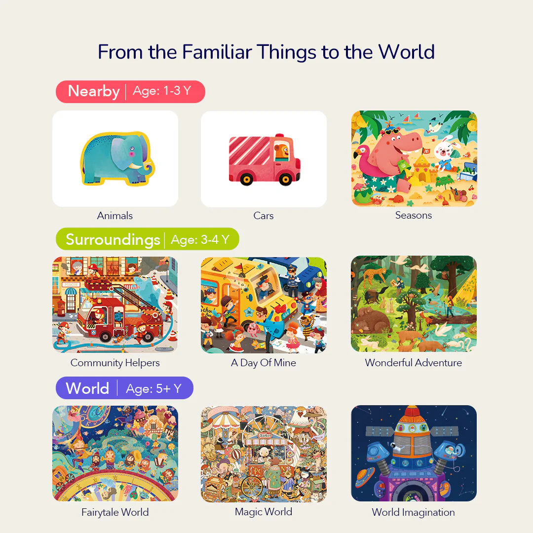Mideer Level Up! Puzzles with Storage Bag - Level 4: A Day Of Mine 48P-72P