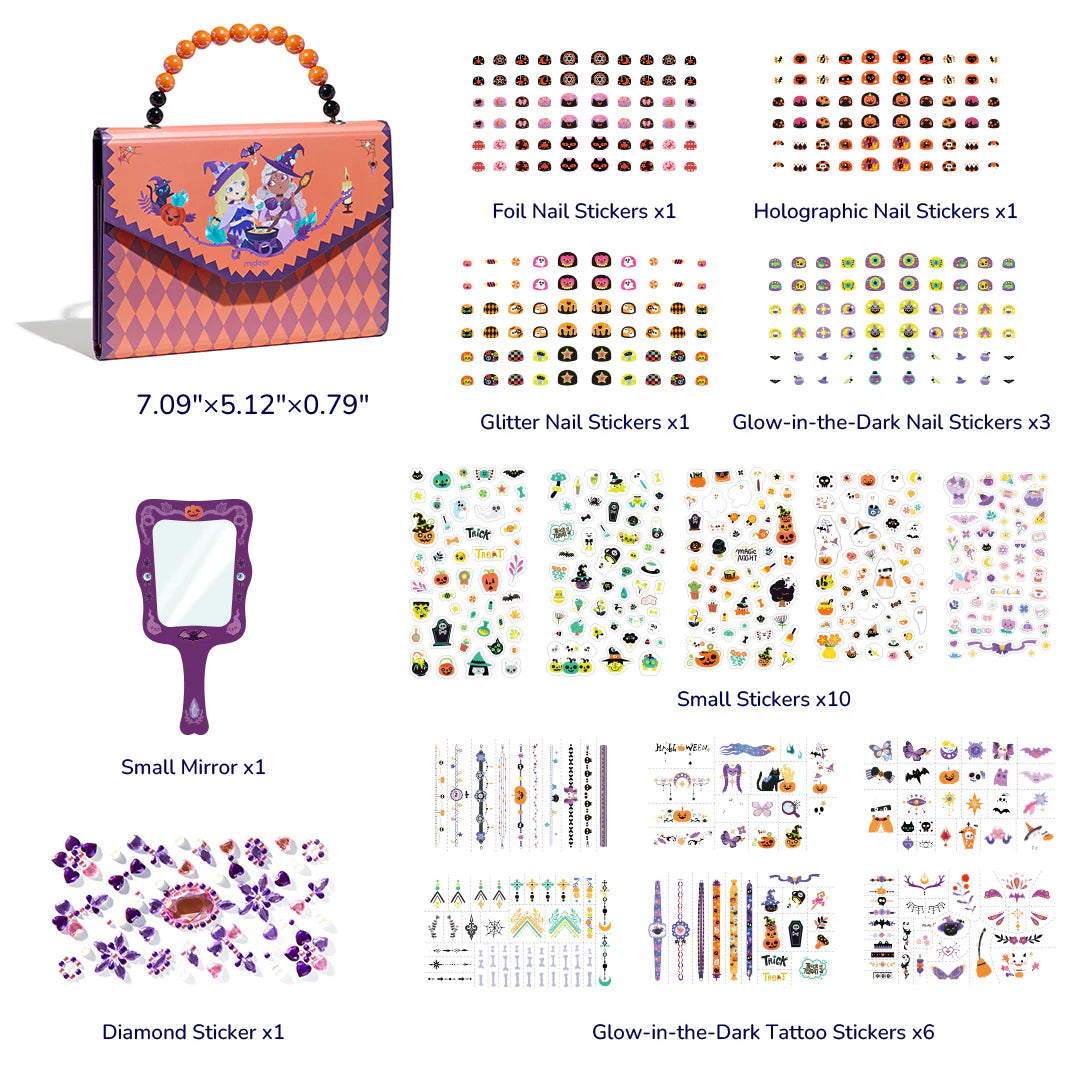 Mideer Halloween Dress Up Sticker Pack: Temporary Tattoos, Nail Stickers & More 1000P