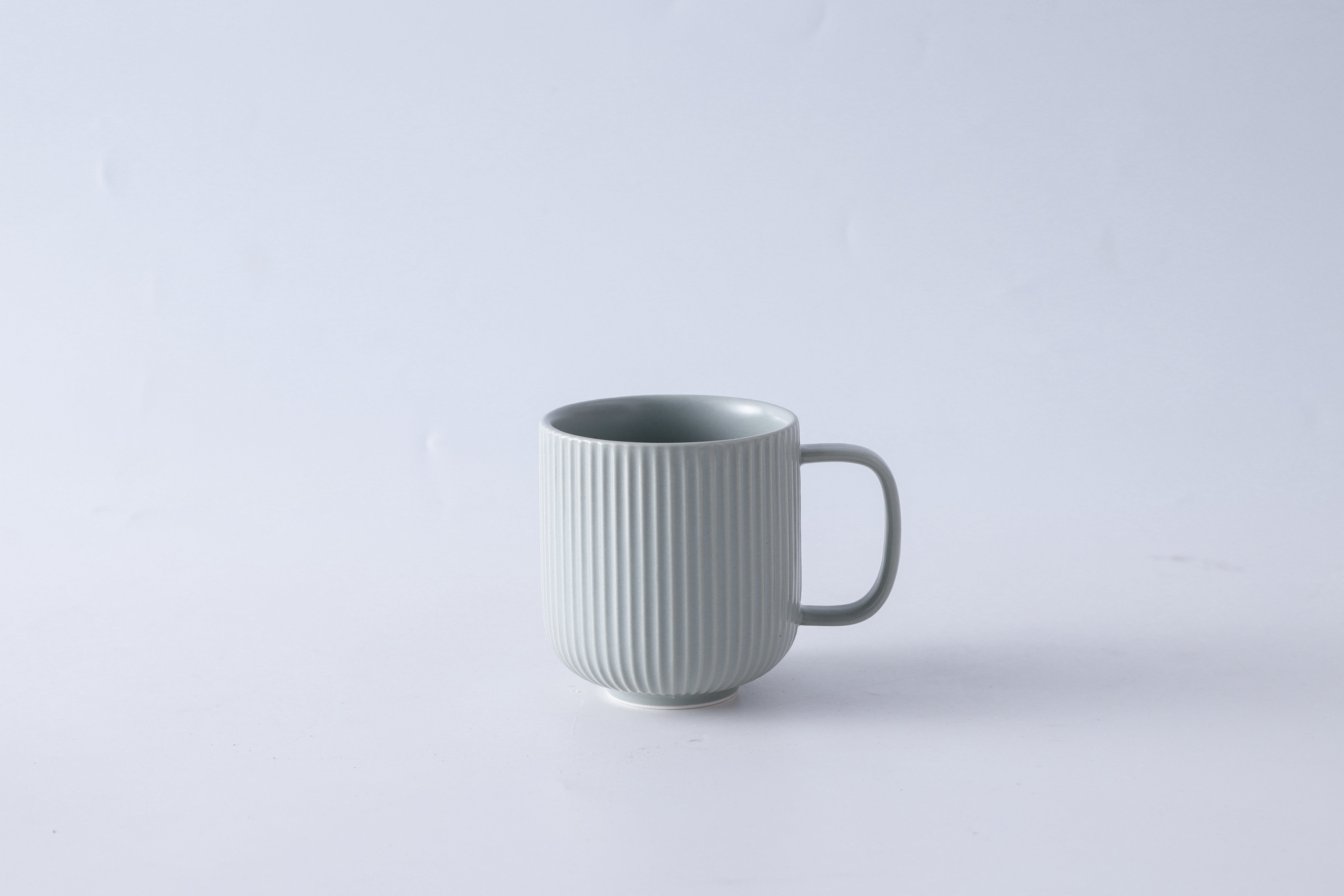 FENN Set of 4 Home drinkware round striped matte porcelain teacups ceramic coffee mug