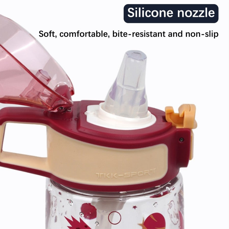 TKK Children's Bottle 400ml Leak-Proof with Straw Tritan BPA-Free One-Handed Drinking Bottle