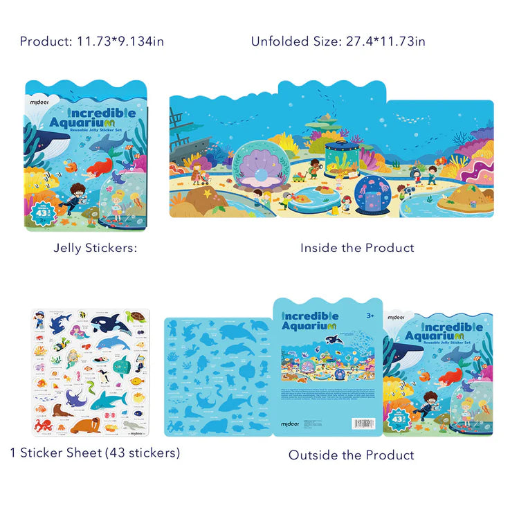 Mideer Reusable Jelly Sticker: Incredible Aquarium