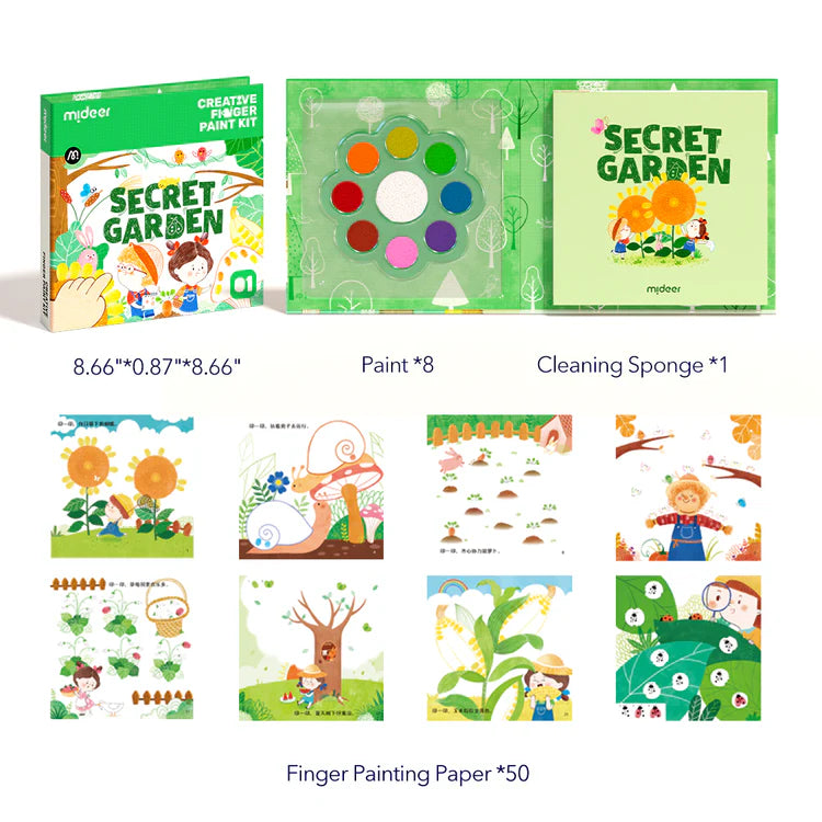 Mideer Creative Finger Paint Kit: Secret Garden