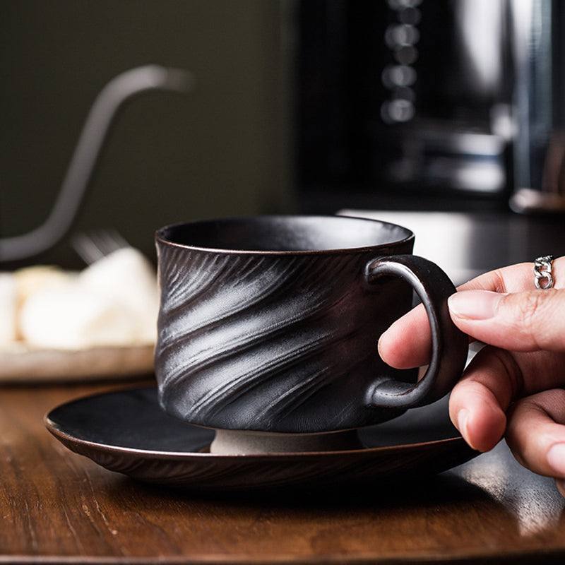 Set of 3 Premium Ceramic Coffee & Tea Mug with Saucer