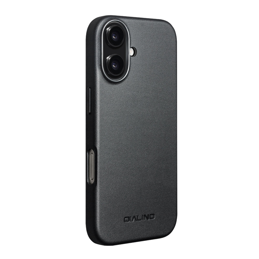 QIALINO Premium Custom Handmade Genuine Leather MagSafe Back Cover for iPhone 17