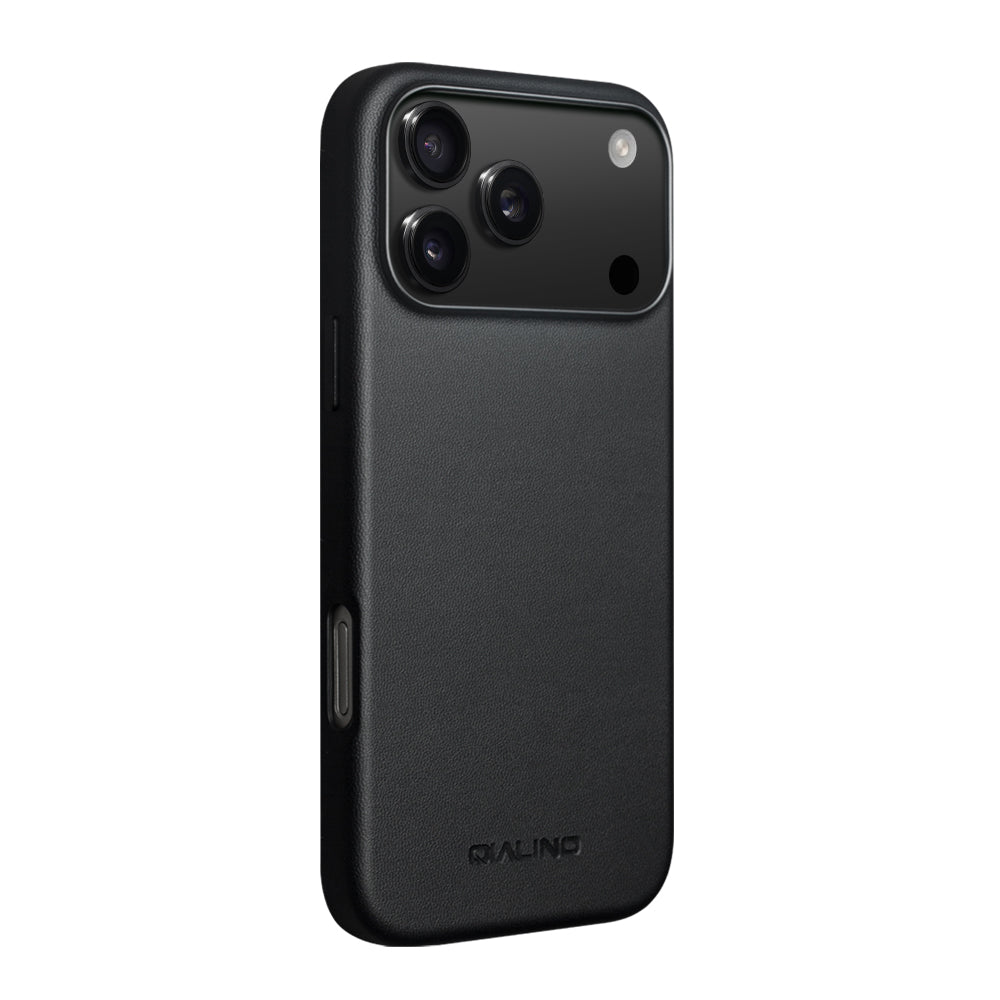 QIALINO Premium Custom Handmade Genuine Leather MagSafe Back Cover for iPhone 17 Pro Max