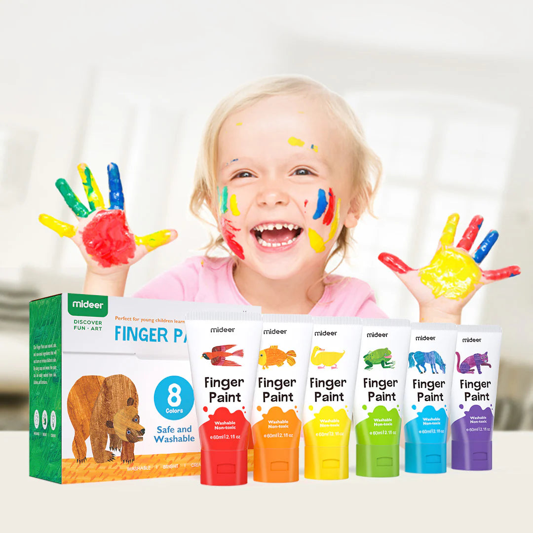 Mideer Finger Paint 8 Colors: The Very Hungry Caterpillar Edition