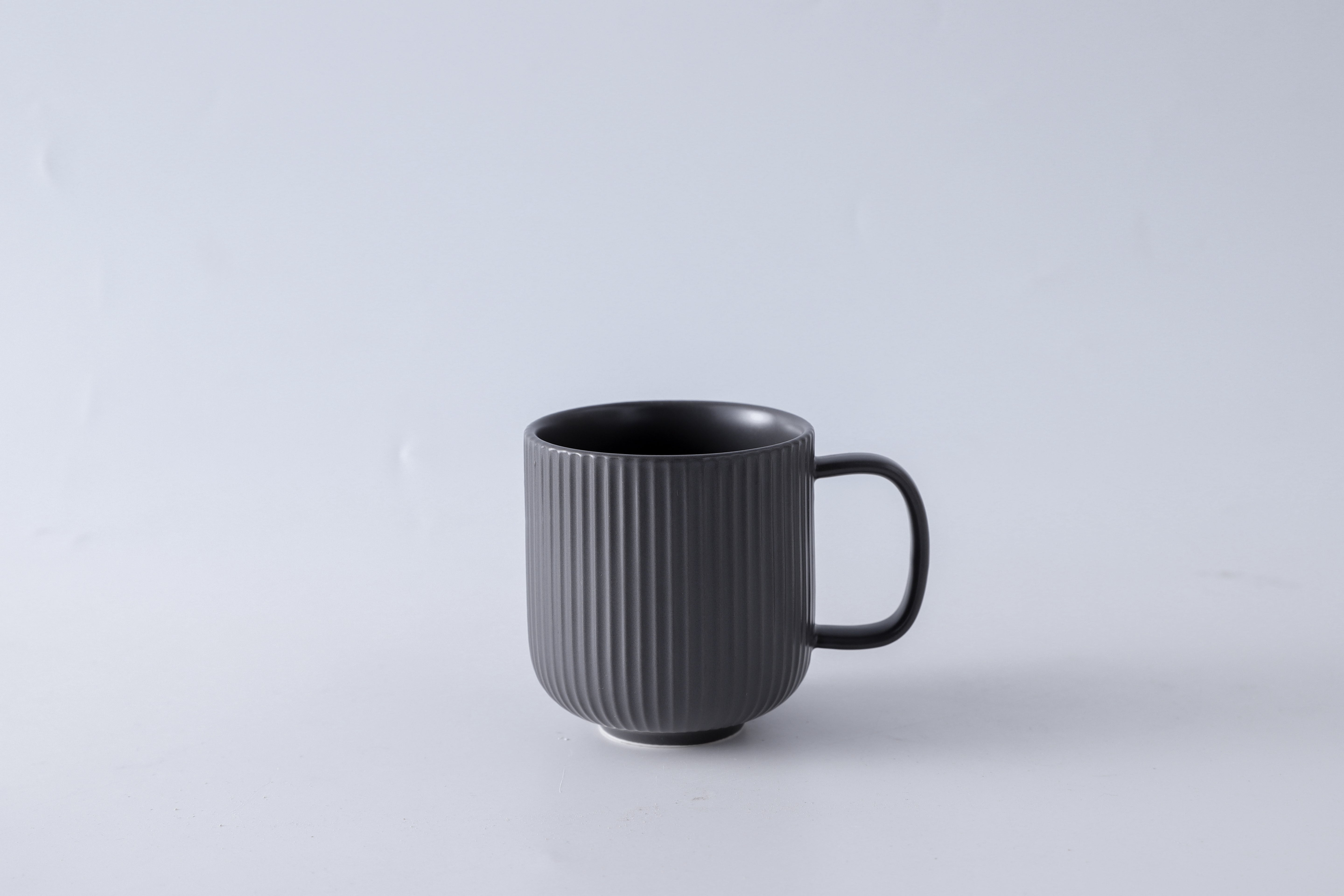 FENN Set of 4 Home drinkware round striped matte porcelain teacups ceramic coffee mug
