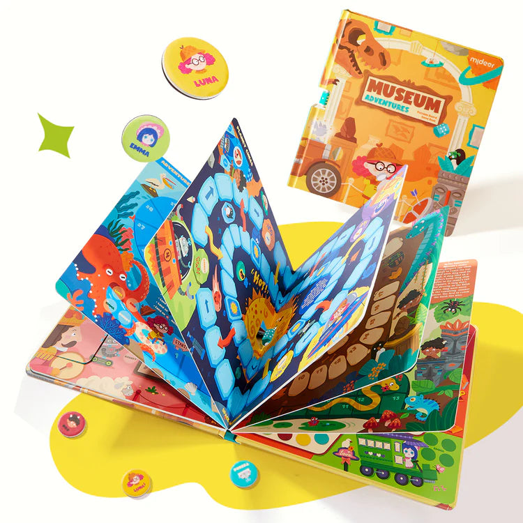Mideer 6-in-1 Portable Board Game Book: Museum Adventures