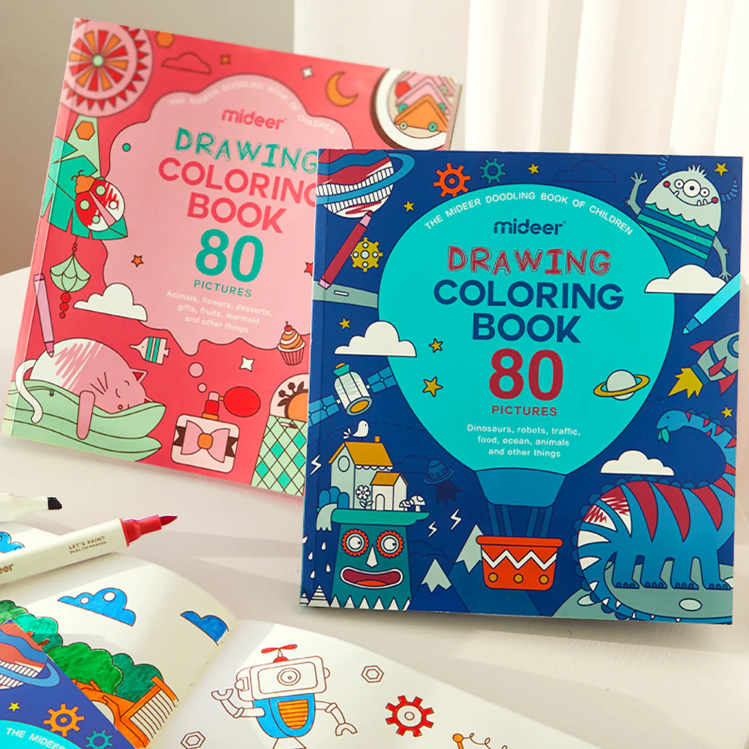 Mideer Drawing Coloring Book Pink