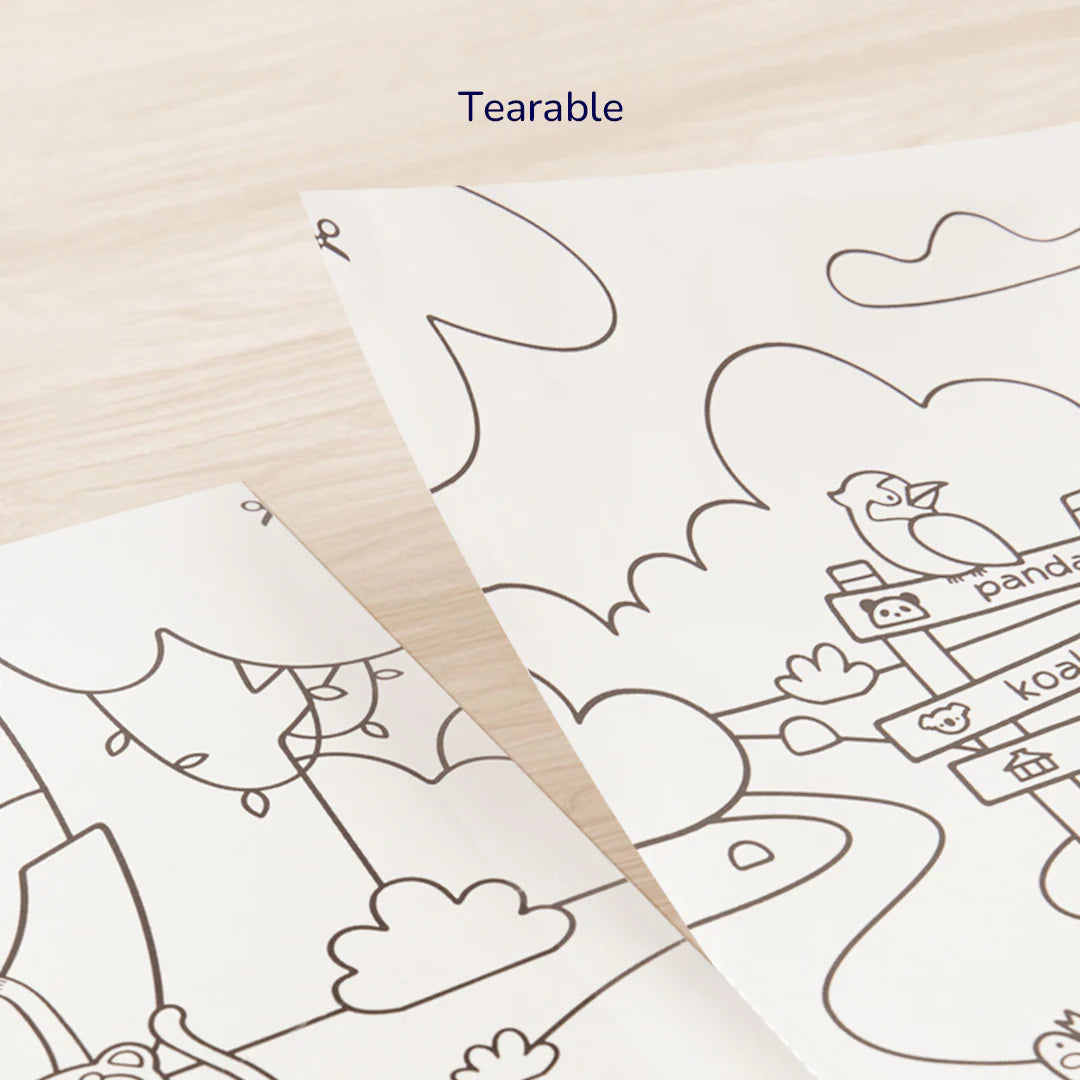 Mideer 4 Meters Adhesive Coloring Scroll: The Amazing Dinosaurs