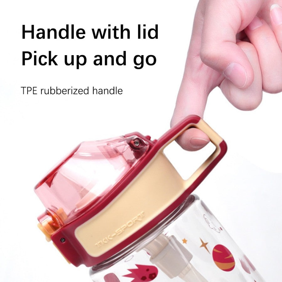 TKK Children's Bottle 400ml Leak-Proof with Straw Tritan BPA-Free One-Handed Drinking Bottle