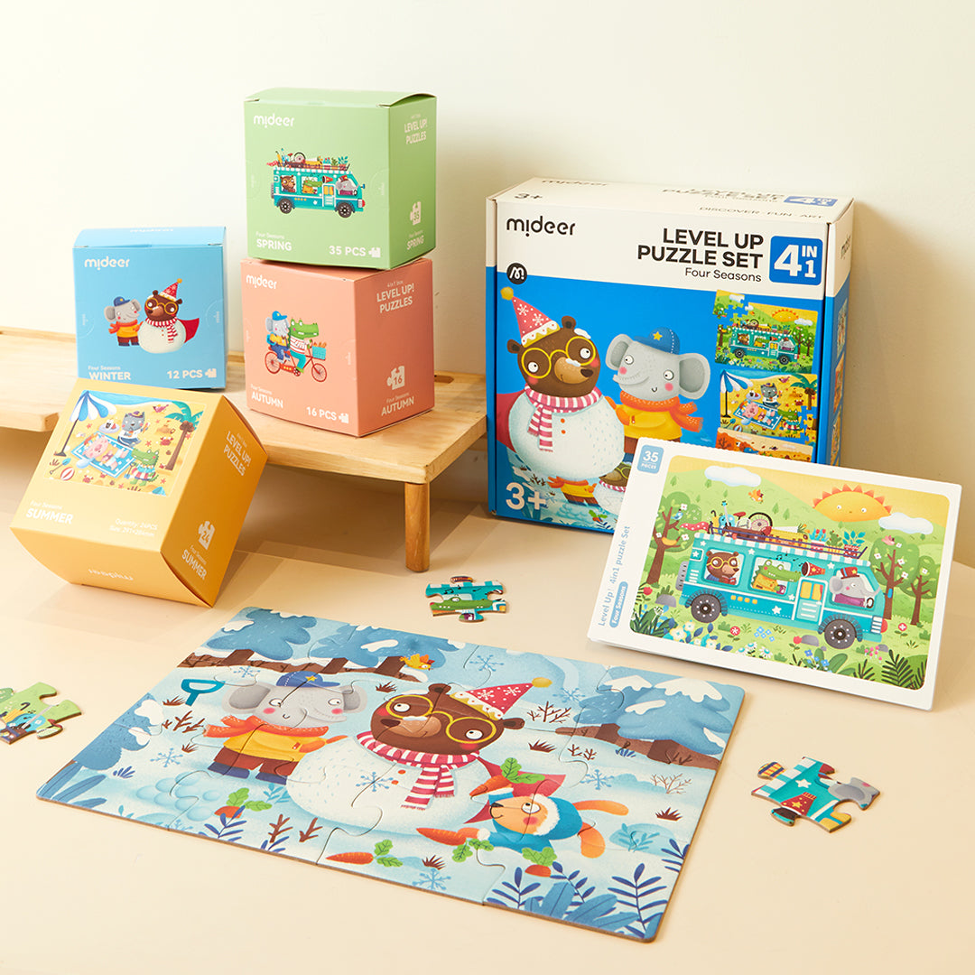 MiDeer Level Up! 4in1 puzzle Set: Four Seasons