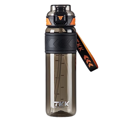 TKK Tritan Sports Water Bottle with Removable Straw and Leak-proof Lid, BPA Free