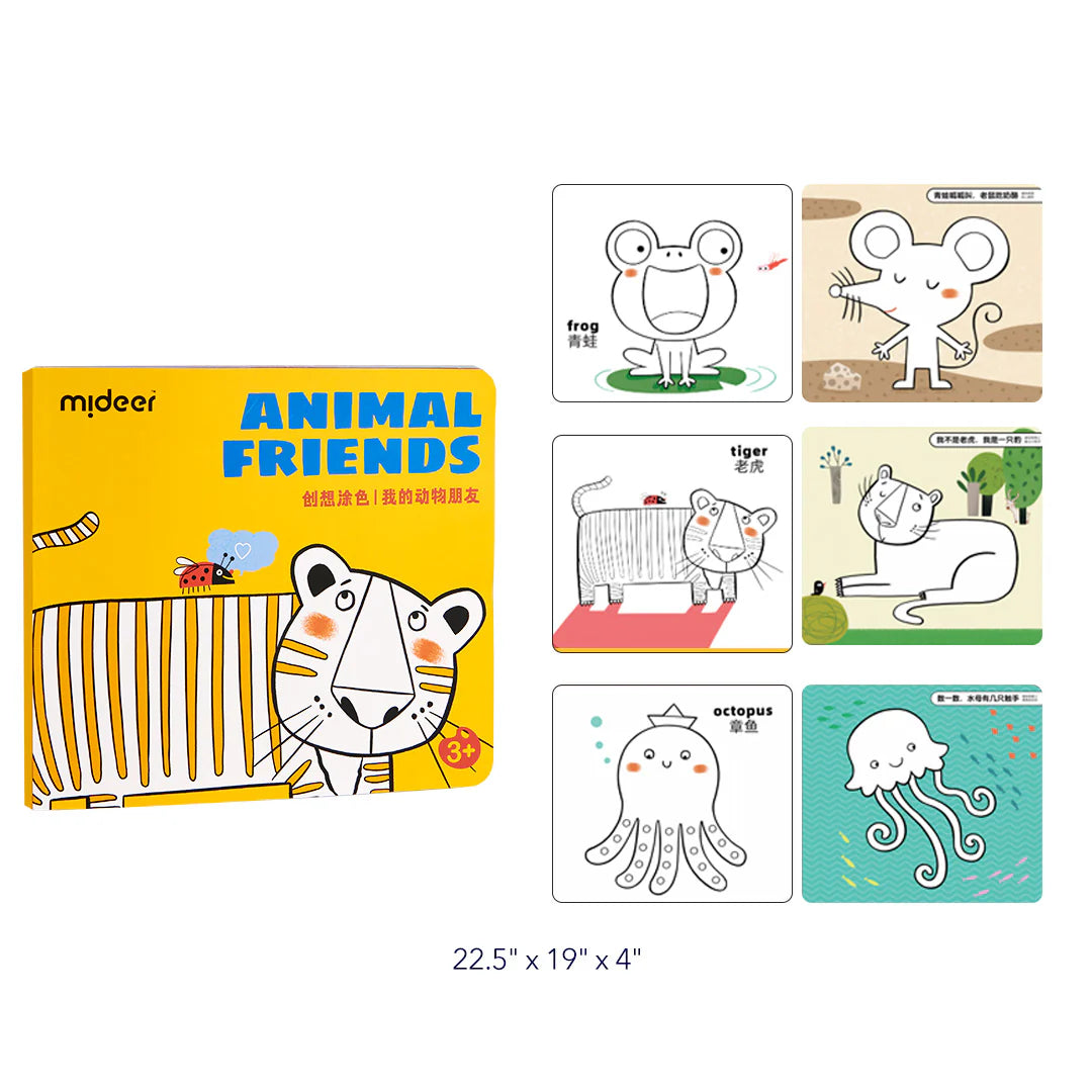 MiDeer First Coloring Book: Animal Friends