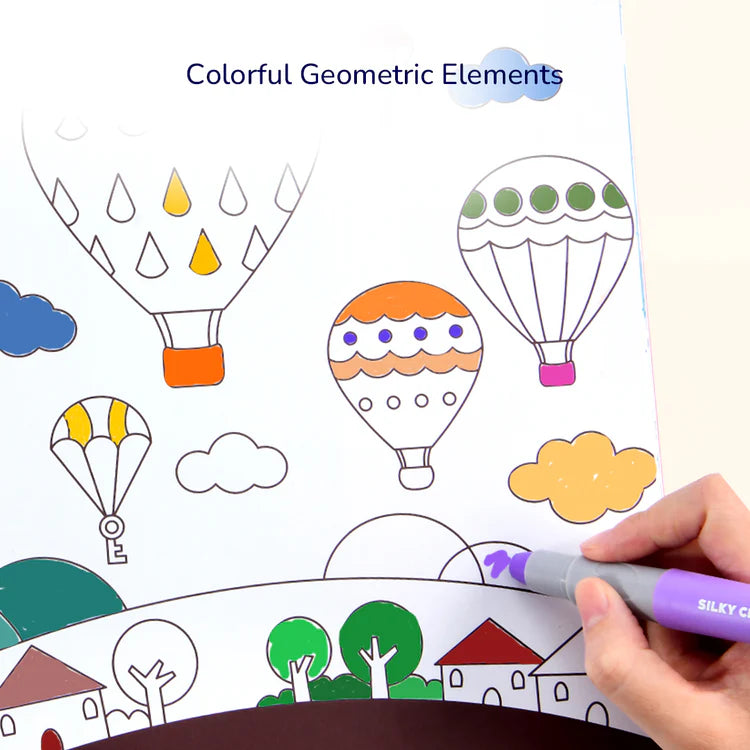 Mideer Drawing Coloring Book Pink