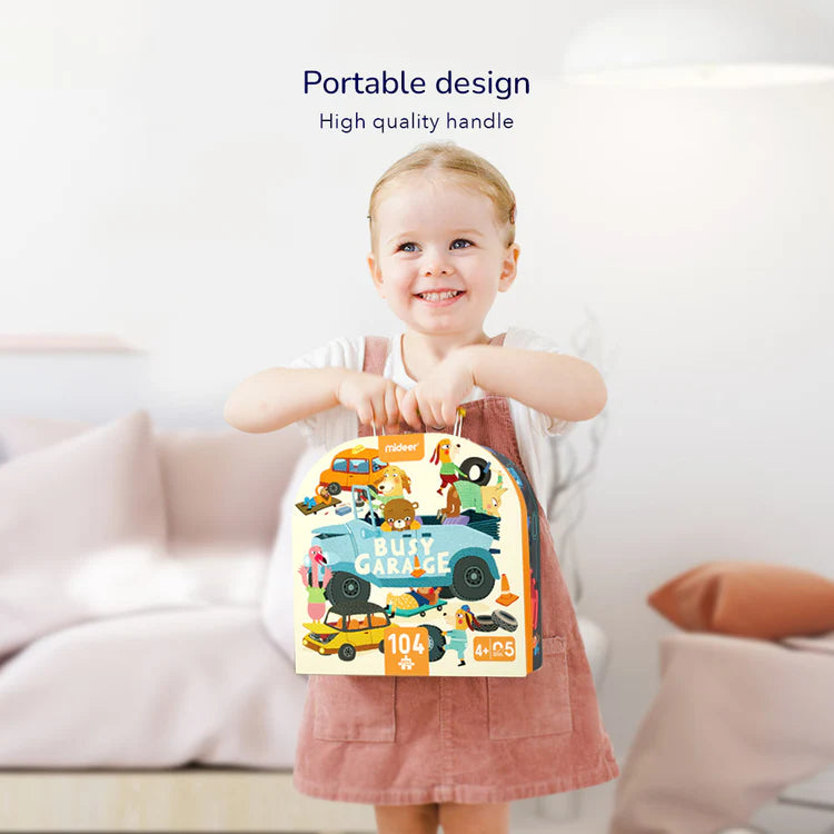 Mideer Portable Puzzle Box: Dinosaur Age 104P