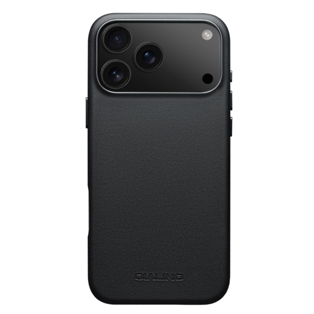 QIALINO Premium Custom Handmade Genuine Leather MagSafe Back Cover for iPhone 17 Pro