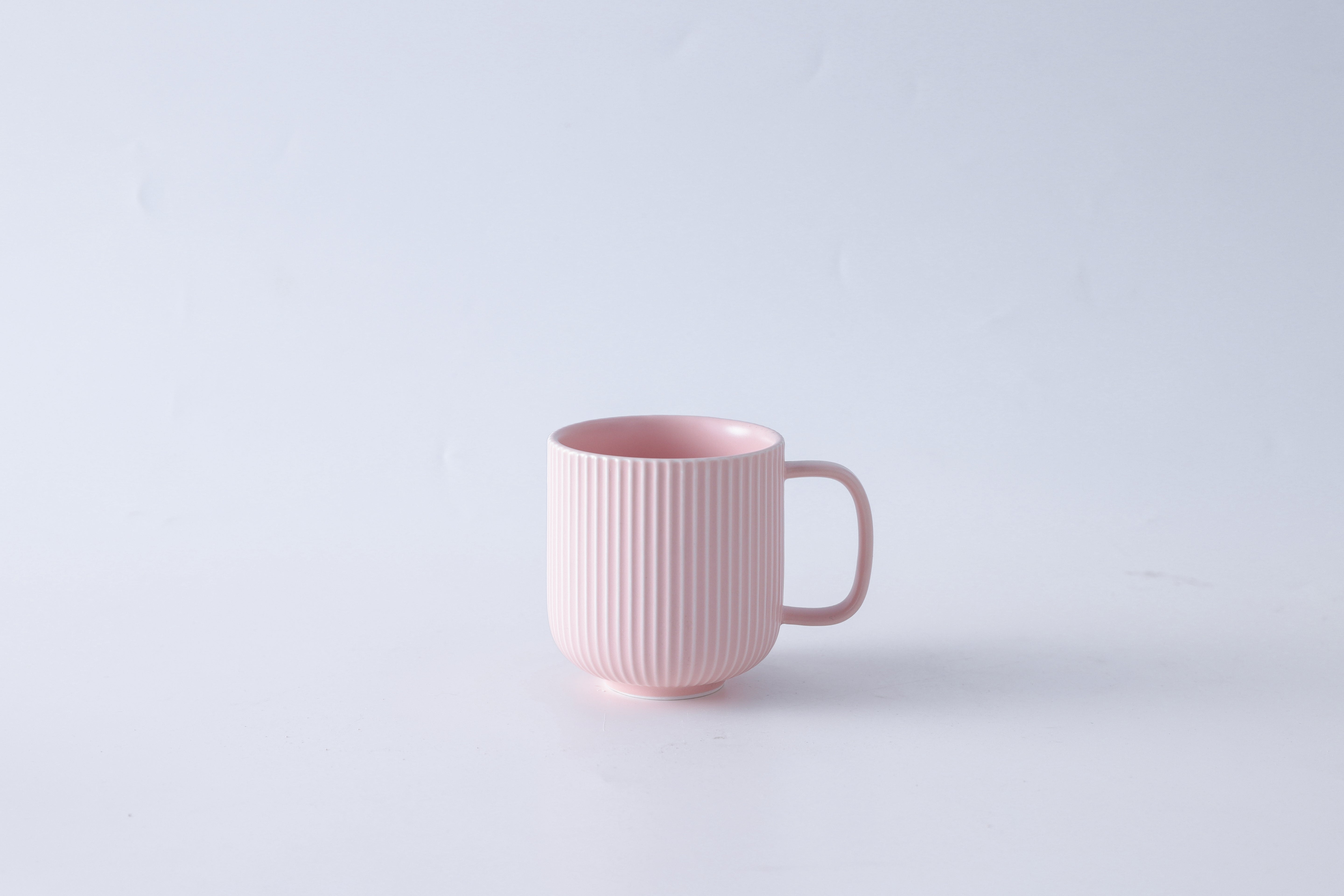 FENN Set of 4 Home drinkware round striped matte porcelain teacups ceramic coffee mug